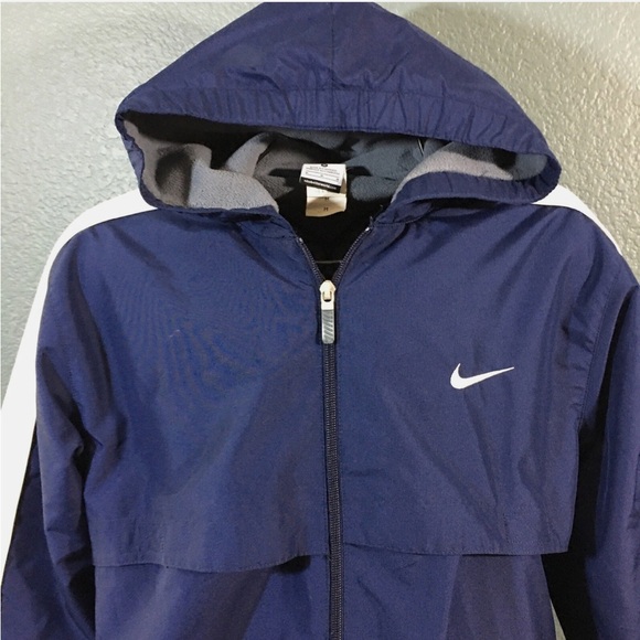 EUC Nike Navy and White Hooded jacket - Picture 3 of 13